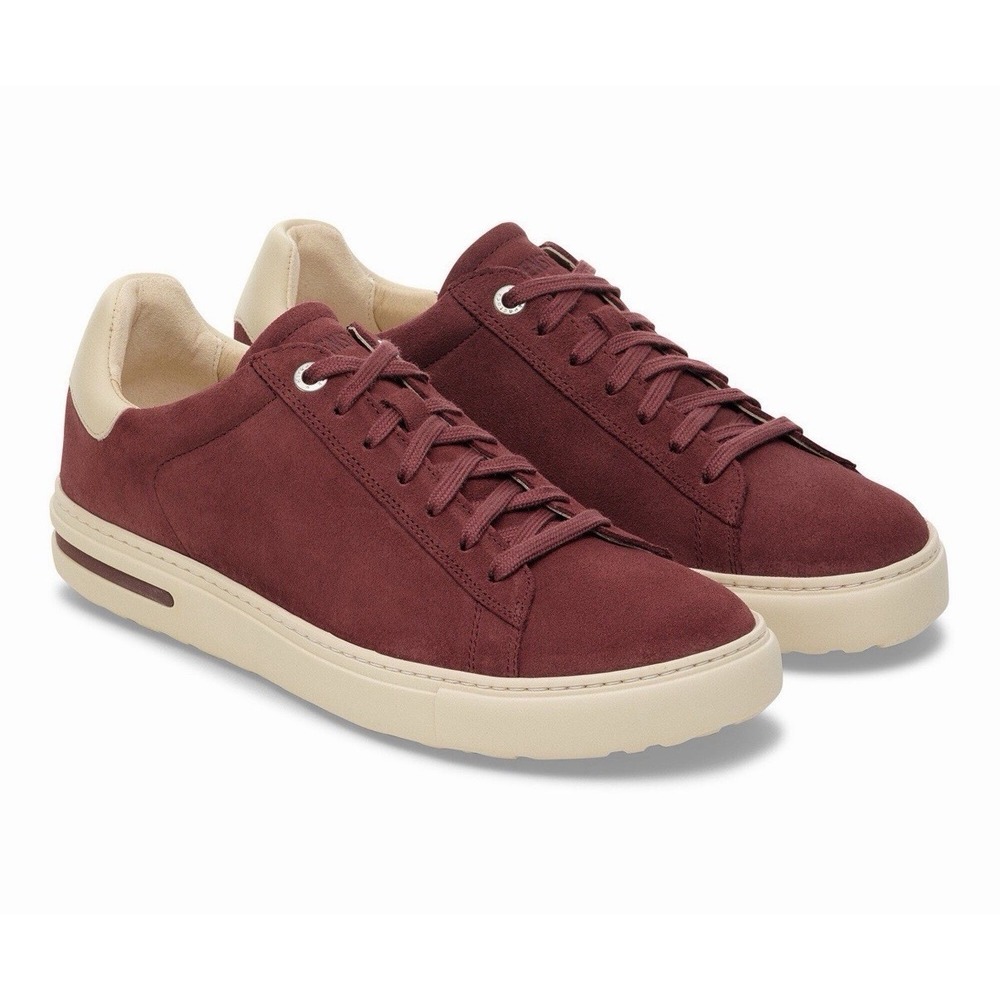 NIB Birkenstock Bend Low Sneakers 42 M 9 L 11 Suede Leather Shoes Zinfandel Red